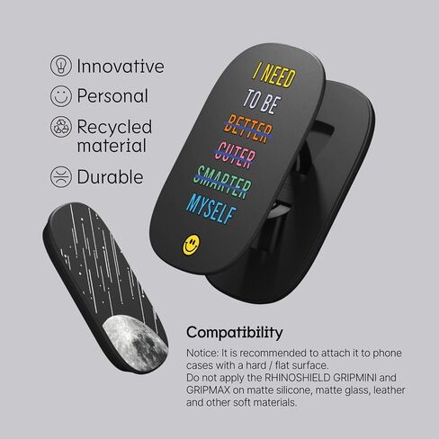 RHINOSHIELD GRIPMINI - Grip and Stand for Phones and Cases, Reusable and Durable, Smartphone Accessory in Saudi Arabia