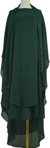 Women's Elegant Muslim 2 Layer Chiffon Long Khimar Ramadan Soft Lightweight Abaya Jilbab Eid Prayer Garment Wrap Hijab in Saudi Arabia