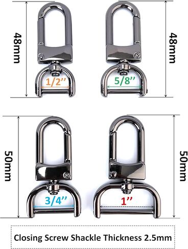 4 قطع من VersaKits مشابك دوارة شديدة التحمل وقابلة للفصل ومخلب جراد البحر برغي في القيد 2.54 سم من النحاس بديل خطاطيف إطباقية ومشابك الزناد in Kuwait