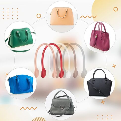 MEABEN 10 قطع من مقبض حقيبة جلدية PU، حزام حقيبة يد، مقابض محفظة جلدية، مقابض بديلة لأشرطة الحقيبة، ملحقات حقيبة لحقيبة اليد/حقائب الكتف/حقيبة الظهر/صناعة المحفظة، متعدد الألوان 42 سم in Kuwait