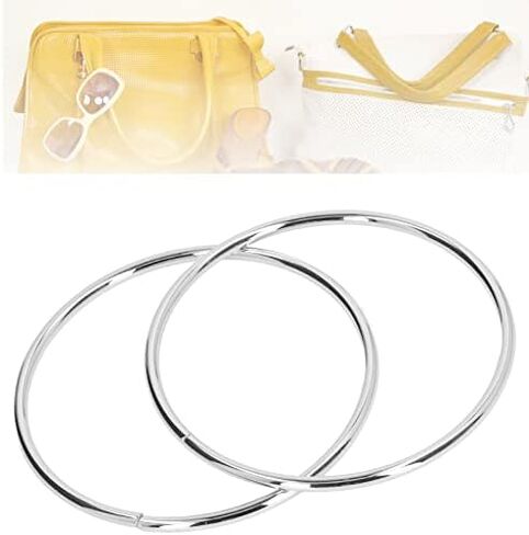 مقبض محفظة Zerodis، 2 مقابض معدنية دائرية لحقيبة اليد وإبزيم دائري وسلك الأجهزة لملحقات أجهزة الأمتعة (أبيض) in Kuwait