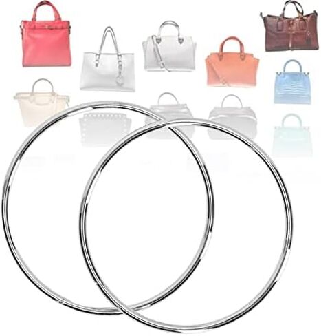 مقبض محفظة Zerodis، 2 مقابض معدنية دائرية لحقيبة اليد وإبزيم دائري وسلك الأجهزة لملحقات أجهزة الأمتعة (أبيض) in Kuwait