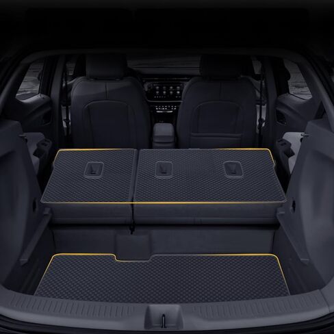 حصيرة صندوق السيارة الأصلية وحصيرة مسند الظهر الخلفي لسيارة 2017-2024 Chevy Bolt EV (ليست من أجل EUV) - بطانة شحن من جلد البولي يوريثان ومسند الظهر لجميع الأحوال الجوية لسيارة Chevy Bolt EV 2017-2024 in Kuwait