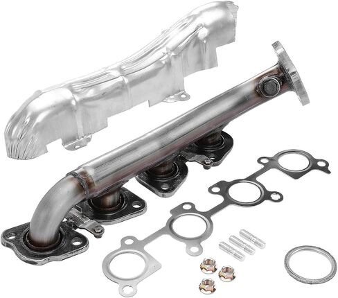 A-Premium Right Side Engine Exhaust Manifold Kit W/Gasket & Nuts & Studs & Heat Shield [DOHC 8Cyl 4.7L] Compatible with Toyota Sequoia 2001-2004, Tundra 2000-2004, Replace# 1710450151 in Saudi Arabia