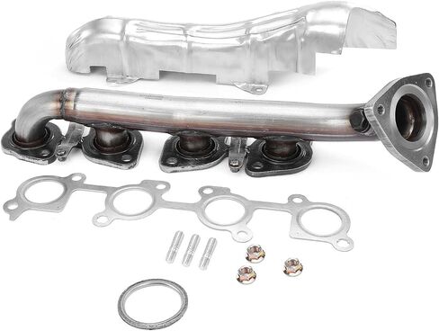 A-Premium Right Side Engine Exhaust Manifold Kit W/Gasket & Nuts & Studs & Heat Shield [DOHC 8Cyl 4.7L] Compatible with Toyota Sequoia 2001-2004, Tundra 2000-2004, Replace# 1710450151 in Saudi Arabia