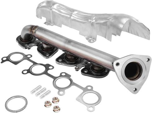 A-Premium Right Side Engine Exhaust Manifold Kit W/Gasket & Nuts & Studs & Heat Shield [DOHC 8Cyl 4.7L] Compatible with Toyota Sequoia 2001-2004, Tundra 2000-2004, Replace# 1710450151 in Saudi Arabia