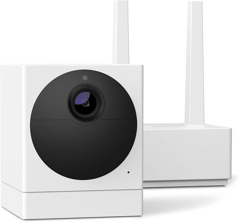 Roku Outdoor Camera for Home Security - IP65 Weather Resistance Wireless Security Camera with 1080p HD Night Vision, Works with Alexa & Google, Motion Detection - 90-Day Subscription Included, White in Saudi Arabia