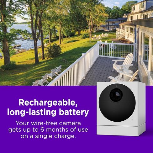 Roku Outdoor Camera for Home Security - IP65 Weather Resistance Wireless Security Camera with 1080p HD Night Vision, Works with Alexa & Google, Motion Detection - 90-Day Subscription Included, White in Saudi Arabia