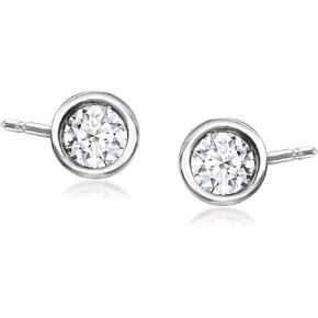 Ross-Simons 0.15 ct. t.w. Bezel-Set Lab-Grown Diamond Stud Earrings in Sterling Silver