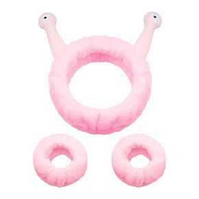 Soft Spa Headband and Wristbands for Face Washing, Cute Cat Makeup Headbands Elastic Skincare Hair Band Shower Head Wraps Hair Accessories for Women Girls