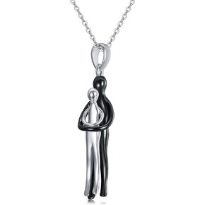 Hug Necklace for Women 925 Sterling Silver Couple Necklace Birthday Valentine's Day Christmas Gifts for Wife Girlfriend Daughter