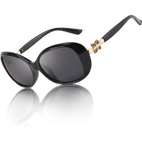 LVIOE نظارة شمسية مستقطبة بيضاوية كلاسيكية للنساء من الأشعة فوق البنفسجية 400 حماية أربع أوراق البرسيم ظلال القيادة LS331 in Kuwait