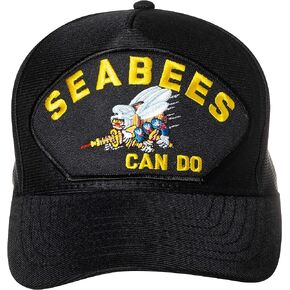 United States Seabees Can Do Emblem Patch Hat Black Baseball Cap