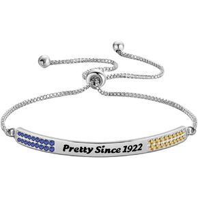 CHOORO Sorority Pretty Since Zircon Bracelet Sorority Gift Greek Sorority Gift For Soror Sister (Pretty Since 1922-RG)