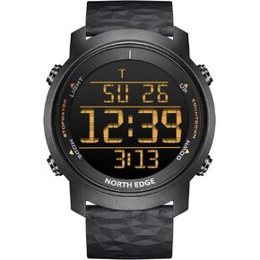 ساعة CakCity للرجال رياضية رقمية مقاومة للماء، بسيطة وكبيرة الحجم، من السيليكون، عسكرية مزدوجة التوقيت، ميترونوم in Kuwait