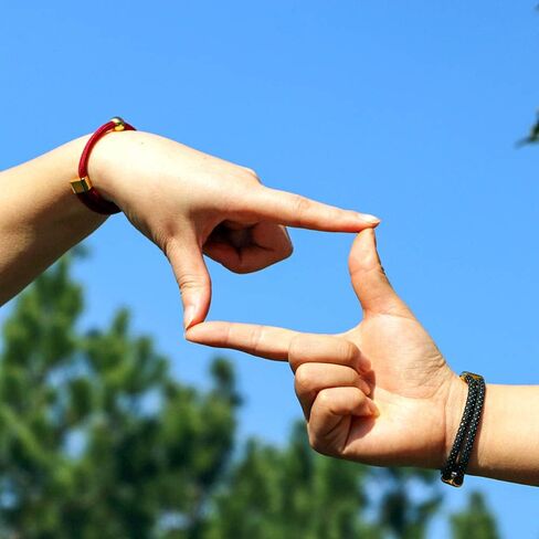 أساور حبل مضفرة مصنوعة يدويًا قابلة للتعديل للرجال والنساء، سوار أفضل صديق للزوجين in Kuwait