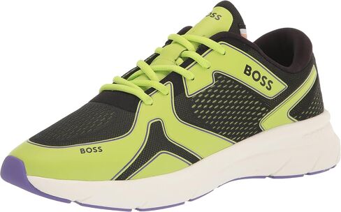 BOSS Men's Running Style Mix Materal Sneakers with Embossed Logo in Saudi Arabia