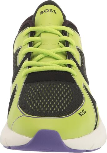 BOSS Men's Running Style Mix Materal Sneakers with Embossed Logo in Saudi Arabia