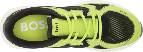 BOSS Men's Running Style Mix Materal Sneakers with Embossed Logo in Saudi Arabia