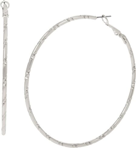 Jessica Simpson Hammered Texture Hoop Earrings in Saudi Arabia