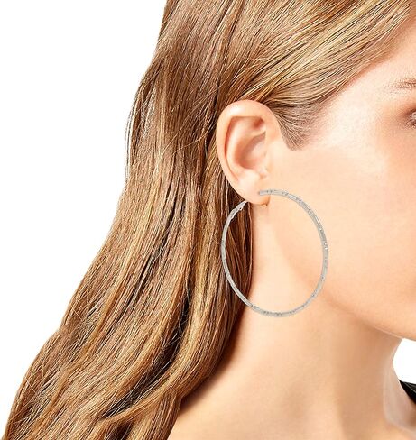 Jessica Simpson Hammered Texture Hoop Earrings in Saudi Arabia