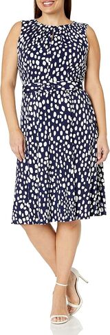 London Times Women's, Sleeveless Jersey Keyhole Belted Midi Dress in Saudi Arabia