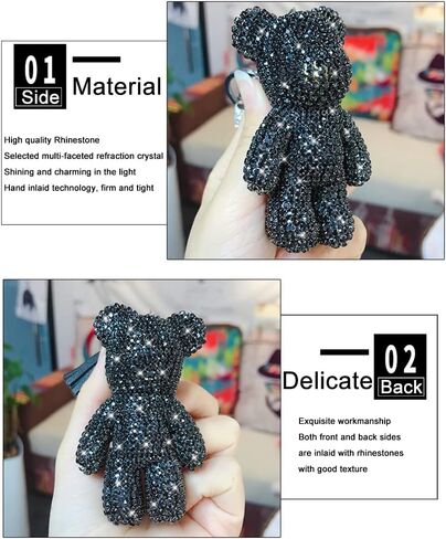 Tarieson Girls Fashion Fashion Bear Keychain بلينغ سلاسل المفاتيح in Kuwait