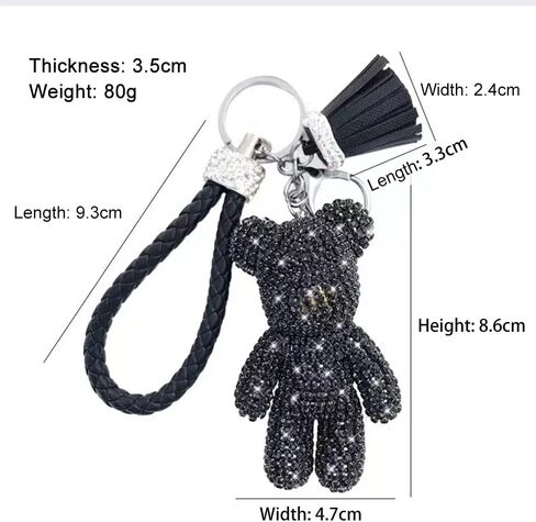 Tarieson Girls Fashion Fashion Bear Keychain بلينغ سلاسل المفاتيح in Kuwait