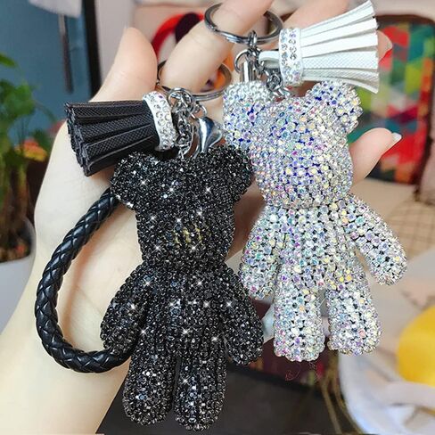 Tarieson Girls Fashion Fashion Bear Keychain بلينغ سلاسل المفاتيح in Kuwait