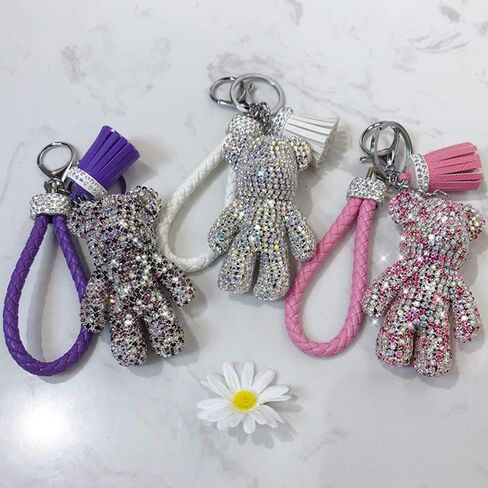 Tarieson Girls Fashion Fashion Bear Keychain بلينغ سلاسل المفاتيح in Kuwait