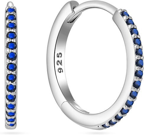 925 Sterling Slver Hoop Earrings-Halo Huggie Earrings Birthstone Hoops Jewelry Gift fr Women in Kuwait