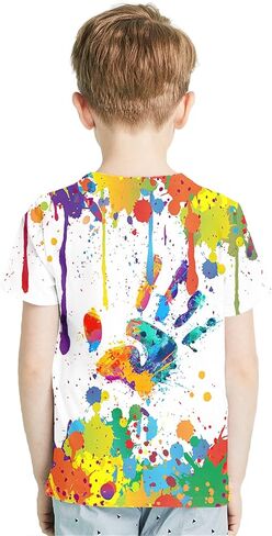 Yasswete Boys Girls T-Shirt 3D Realistic Graphic Crewneck Short Sleeve Printed Tee Shirt Tops for Kids Teens 6-16 Years in Saudi Arabia
