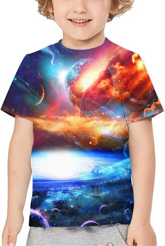 Yasswete Boys Girls T-Shirt 3D Realistic Graphic Crewneck Short Sleeve Printed Tee Shirt Tops for Kids Teens 6-16 Years in Saudi Arabia