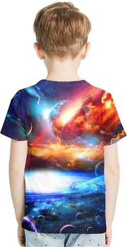 Yasswete Boys Girls T-Shirt 3D Realistic Graphic Crewneck Short Sleeve Printed Tee Shirt Tops for Kids Teens 6-16 Years in Saudi Arabia
