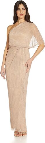 Adrianna Papell Women's Metallic Mesh Gown in Saudi Arabia