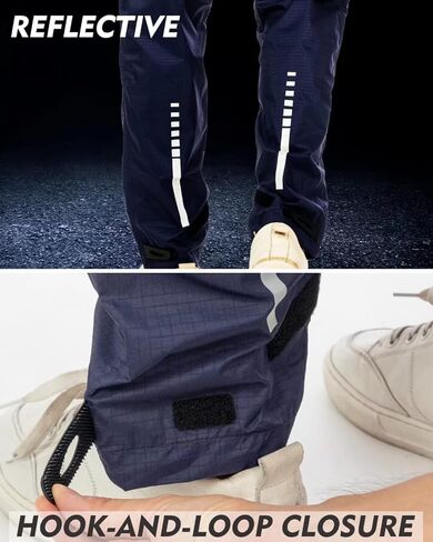 سروال مطر رجالي من ROTTO سروال للمشي لمسافات طويلة مضاد للماء وخفيف الوزن ومختوم وقابل للتعبئة لركوب الدراجات والصيد والتخييم in Kuwait