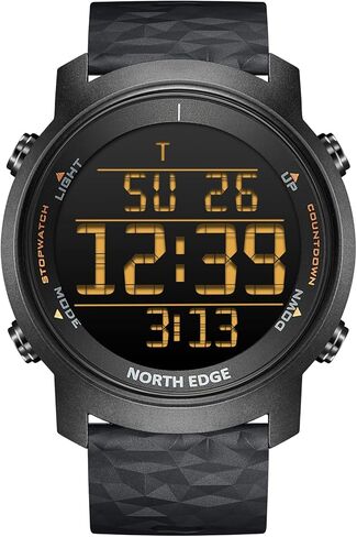 ساعة CakCity للرجال رياضية رقمية مقاومة للماء، بسيطة وكبيرة الحجم، من السيليكون، عسكرية مزدوجة التوقيت، ميترونوم in Kuwait