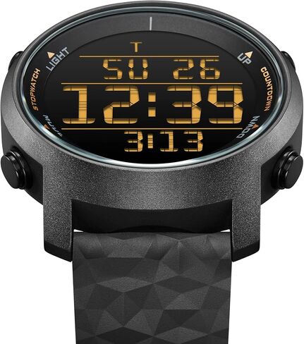 ساعة CakCity للرجال رياضية رقمية مقاومة للماء، بسيطة وكبيرة الحجم، من السيليكون، عسكرية مزدوجة التوقيت، ميترونوم in Kuwait