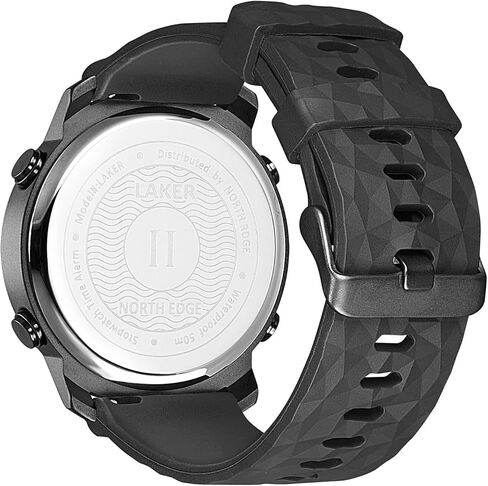 ساعة CakCity للرجال رياضية رقمية مقاومة للماء، بسيطة وكبيرة الحجم، من السيليكون، عسكرية مزدوجة التوقيت، ميترونوم in Kuwait