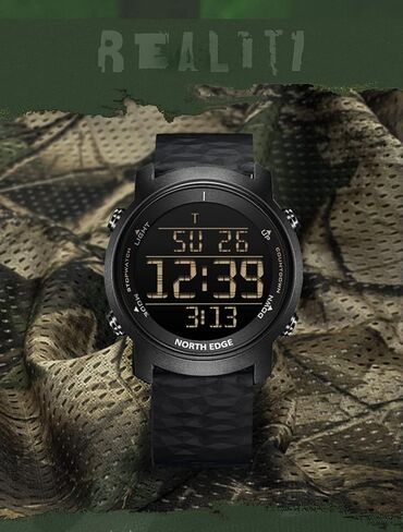 ساعة CakCity للرجال رياضية رقمية مقاومة للماء، بسيطة وكبيرة الحجم، من السيليكون، عسكرية مزدوجة التوقيت، ميترونوم in Kuwait