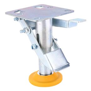 100kg Bearing Floor Lock, Adjustable Height Trolley Brake Floor Lock for Casters, Manganese Steel Cart Floor Locks Brake with TPU Pad for 4~5in Casters Trolley (X-75-32-3)