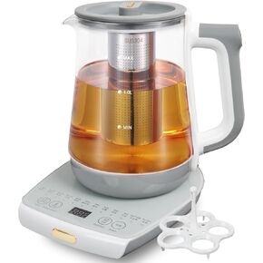 12 in 1 Hot Tea Electric Kettle Health Pot, Equipped With Eetachable Soaker and Egg Basket, can Book Time, 12 Functional Procedures, 1.8 Liters of Capacity