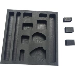 11 in 1 Graphite Casting Ingot Mold Metal Refining Scrap Bar Shield Water Droplet, 11kong