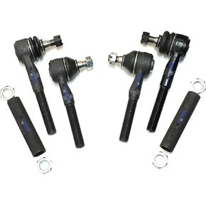 PartsW - 6 Pc Front Steering kit for FORD EXPEDITION 97-02/ FORD F-150 97-03/ F-250 97-99/ Lincoln Navigator 98-02 + More 4WD Models/Tie Rod Adjusting Sleeves Outer Inner Tie Rod End Kit