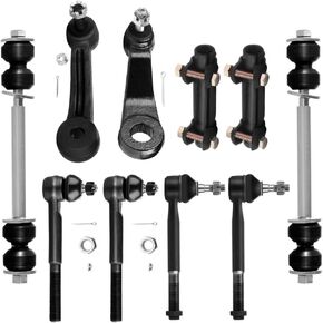 SCITOO 10pcs 4WD Front Suspension Kit Inner Outer Tie Rod End Adjusting Sleeve Sway Bar Link Idler Arm Pitman Arm Fit 1993-1994 For Chevy Blazer 1993-1999 K1500 1995-2000 Tahoe