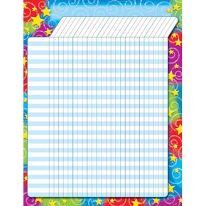 TREND enterprises, Inc. Stars ‘n Swirls Incentive Chart, 17" x 22"