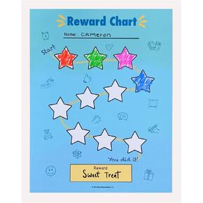 Color The Stars - Reward Chart for Kids (10 Sheets Included) - Child Gets Reward When They Complete a Sheet - Behavior Chart - Incentive Chart - Rewarding Kids at Home