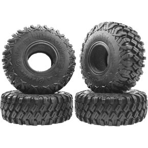 4Pack Vgoohobby 1.9inch Rubber Tires,RC Crawler Tires OD 120mm with Foam Compatible with Axial SCX10 90047 AXI03007 D90 D110 Tamiya CC01 Traxxas TRX-4 1/10 RC Crawler