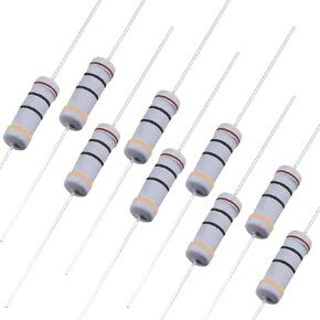 uxcell 50Pcs 10 Ohm Resistor, 3W 5% Tolerance Carbon Film Resistors, 4 Bands for DIY Electronic Projects and Experiments