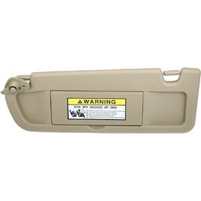 X AUTOHAUX Front Left Side Car Sun Visor for Honda Civic 2006 2007 2008 2009 2010 2011 83280-SNA-W01ZB Beige